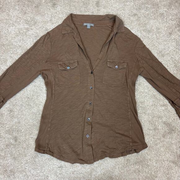 James Perse Los Angeles Side Panel Shirt Women's Large - Picture 2 of 13